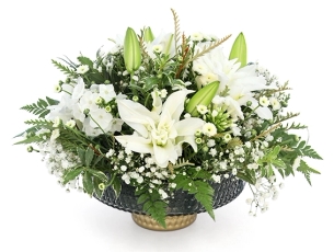 Holiday Purity Flower Arrangement