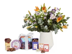 Sunset shades flowers & Max Brenner