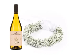 Blanc Flowers Crown & wine