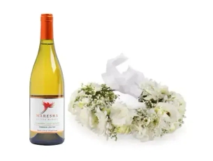 A 'White Touch' Flowers Crown + a white wine