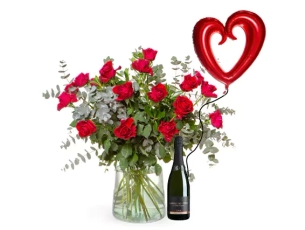 19 roses+Balloon & Cava
