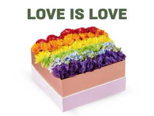 Rainbow flower arrangement