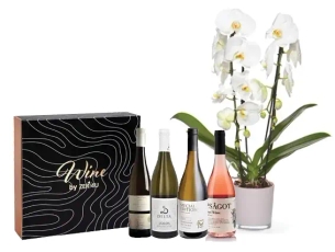 Spring Magic Gift : Orchid & wine packages