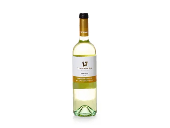White and dry wine. Teperberg winery Israel.