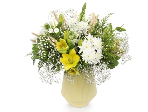 White and yellow flower bouquet