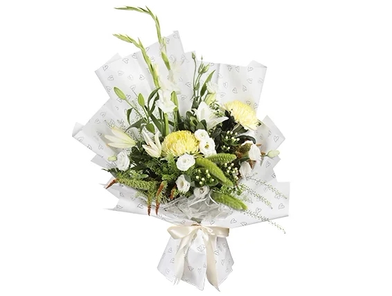 A touch of light flowers in white