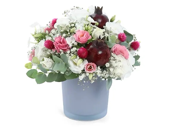 Abundance Arrangement - white & pink flowers