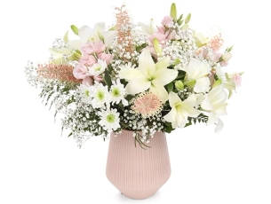 Zoei Bouquet : White & Pink flowers