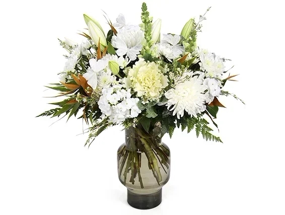 'Spring Song' bouquet in festive white tones