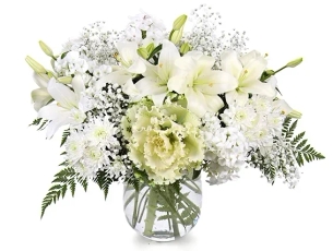 'Amelia' flower bouquet in festive white tones