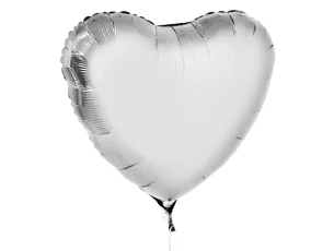 Heart silver balloon