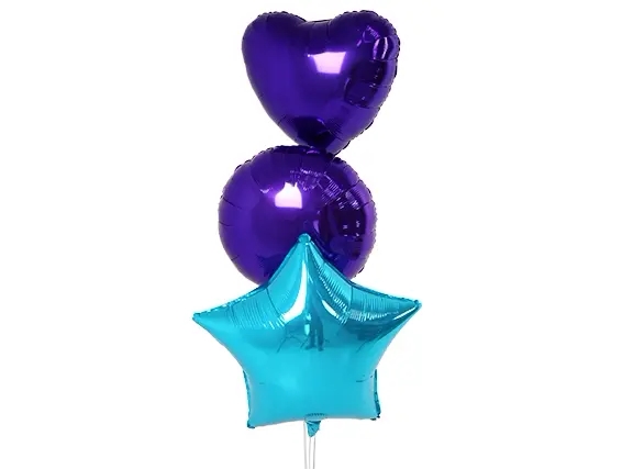 3 turquoise Balloons