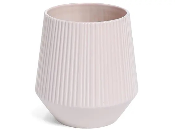 Cream ceramic vase