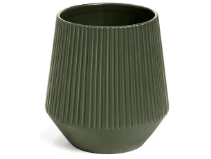 Green ceramic vase S