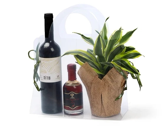 Alon Gift Wrap : Red wine, olive oil & a plant