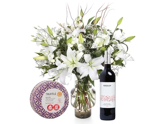 A white bouquet, red wine & dark chocolate
