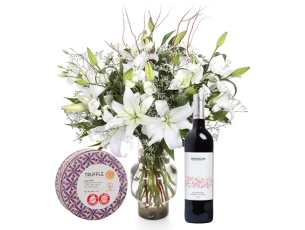 A white bouquet, red wine & dark chocolate