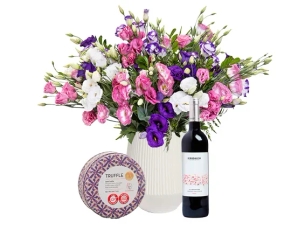 Lisianthus, Max  Brenner chocolate& red Wine