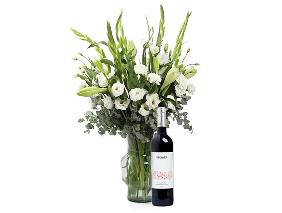 White flowers & red Wine