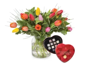 Tulips and love story pralines