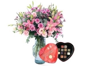 Pink Bouquet & Max Brenner chocolate