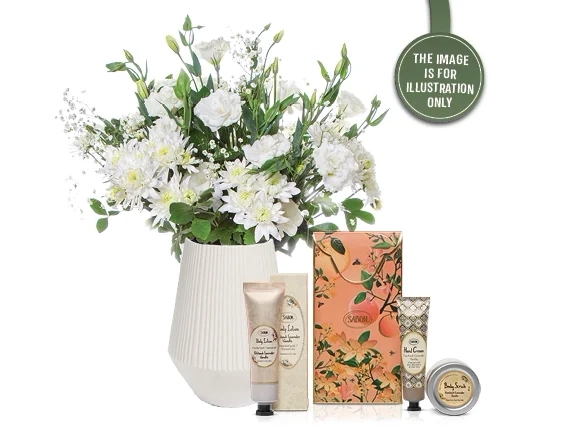 Free design bouquet & SABON spa gift