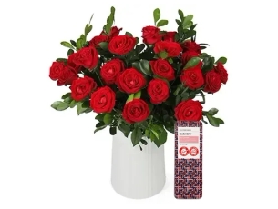 roses +Max Brenner chocolate  and SABON