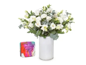 white lisianthus and pralines
