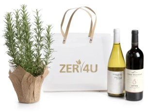 White and red wine case & plant