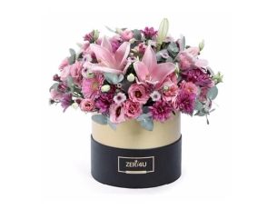 pink love flower arrangement